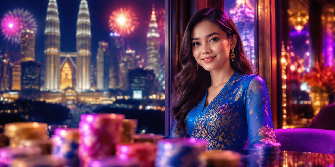 Pemain pertaruhan di kasino Kuala Lumpur dengan baju tradisional