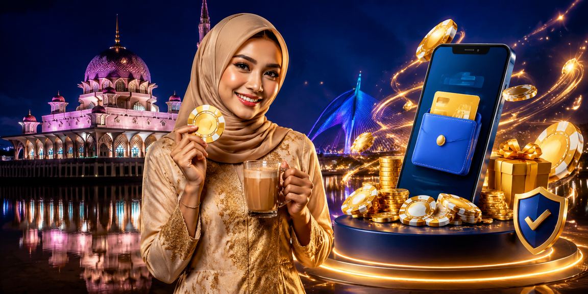 Pengguna Malaysia membuat deposit pertaruhan sukan menggunakan telefon pintar di Putrajaya
